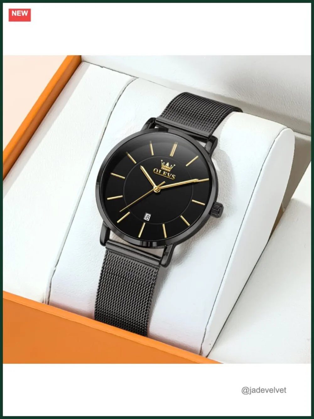 Women's Quartz Dress Watch Mesh Bracelet Analog Date Waterproof